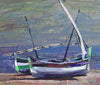 Mid Century Original Coastal Oil Painting From Sweden