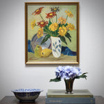 Mid Century Floral Still Life from Sweden 1944