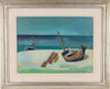 Mid Century Vintage Coastal Painting from Sweden