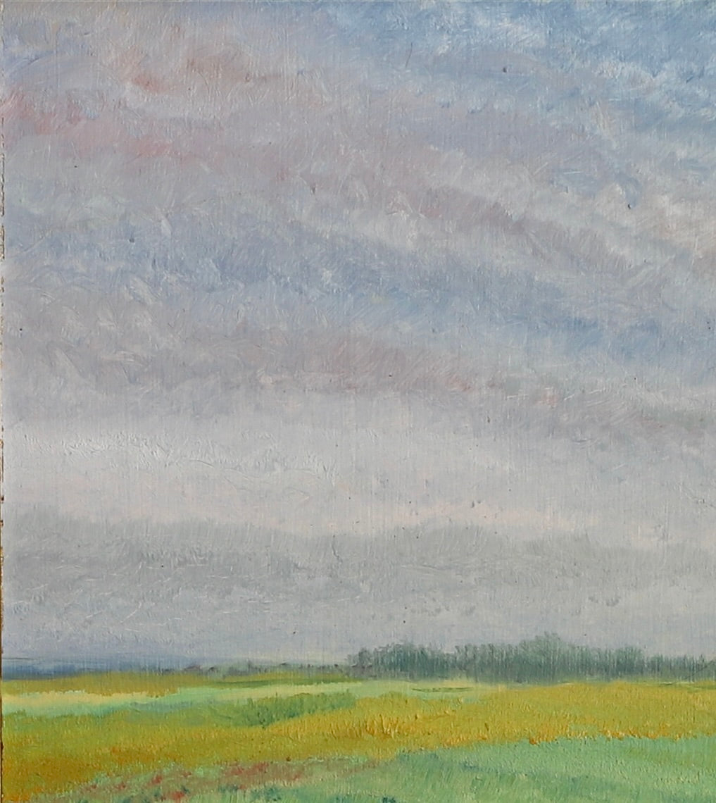 Mid Century Vintage Oil Painting From Sweden 1957