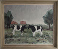Load image into Gallery viewer, Vintage Art Room Original Oil Painting of Cows From Sweden
