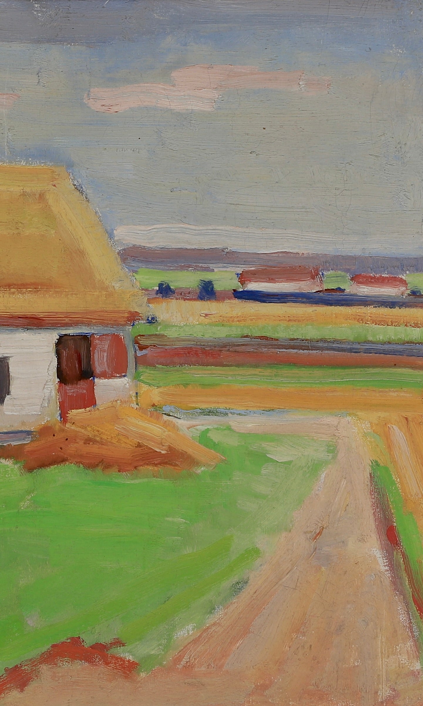 Mid Century Original Vintage Landscape Oil Painting from Sweden