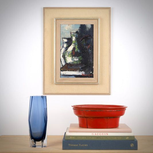 Mid Century Original Oil Painting From Sweden by K Christensen