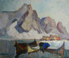 Mid Century Original Oil Painting From Sweden by K Norman