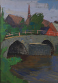 Load image into Gallery viewer, Vintage Art Room Mid Century Original Oil Painting from Sweden
