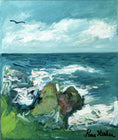 Load image into Gallery viewer, Vintage Mid Century Seascape Oil Painting From Sweden by L Herder
