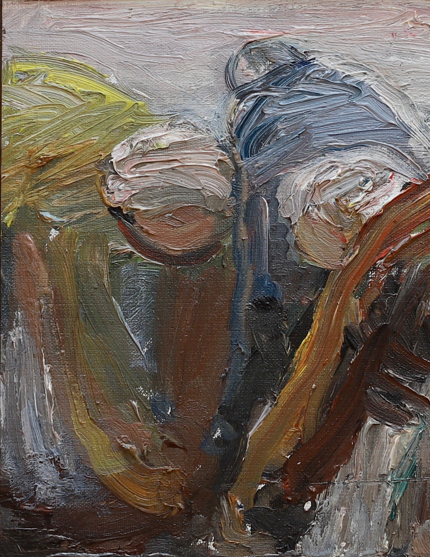 Mid Century Original Vintage Oil Painting from Sweden