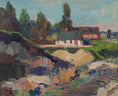 Load image into Gallery viewer, Mid Century Original Landscape Oil Painting By K Ohlsson Sweden
