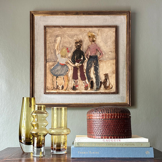 Swedish Vintage Oil Painting From Sweden By E Brandt