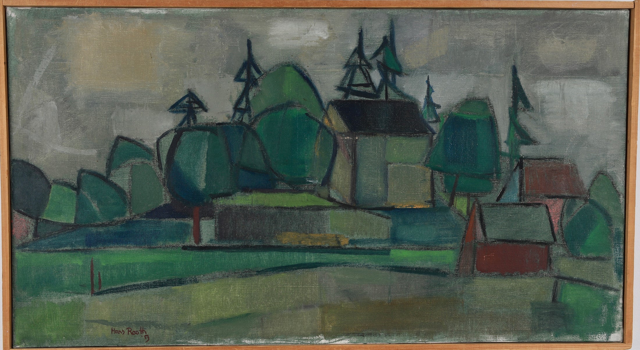 Vintage Art Landscape Oil Painting From Sweden