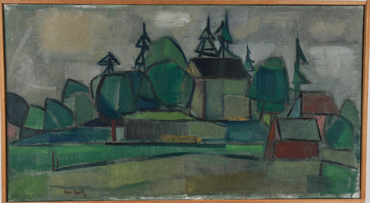 Vintage Art Landscape Oil Painting From Sweden