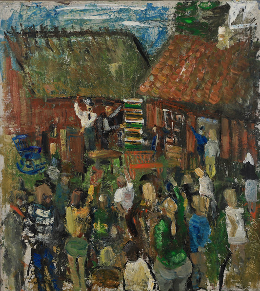 Vintage Art Original Oil Painting From Sweden by H Hansson 1970