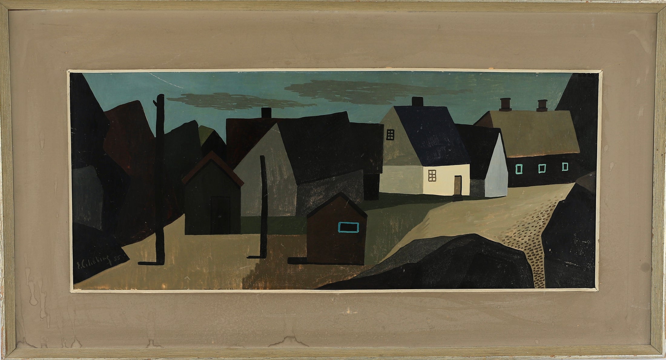Swedish Vintage Art Painting From Sweden