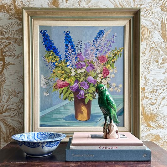 RESERVED SC Vintage Art Still Life Original Oil Painting From Sweden K Runert