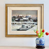 Mid Century Vintage Art Original Oil Painting From Sweden By E Skans