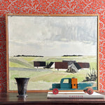Mid Century Original Farmhouse Oil Painting from Sweden