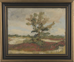 Swedish Mid Century Vintage Art Landscape Oil Painting