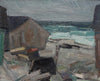 Vintage Mid Century Seascape Oil Painting By C Berndtsson Sweden