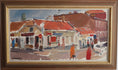 Load image into Gallery viewer, Mid Century Original Cityscape Oil Painting Sweden 1970
