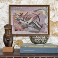 Load image into Gallery viewer, Vintage Original Abstract Oil Painting From Sweden
