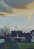 Load image into Gallery viewer, Vintage Art Mid Century Farmhouse Oil Painting From Sweden
