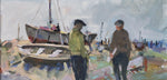 Original Vintage Coastal Scene Oil Painting From Sweden