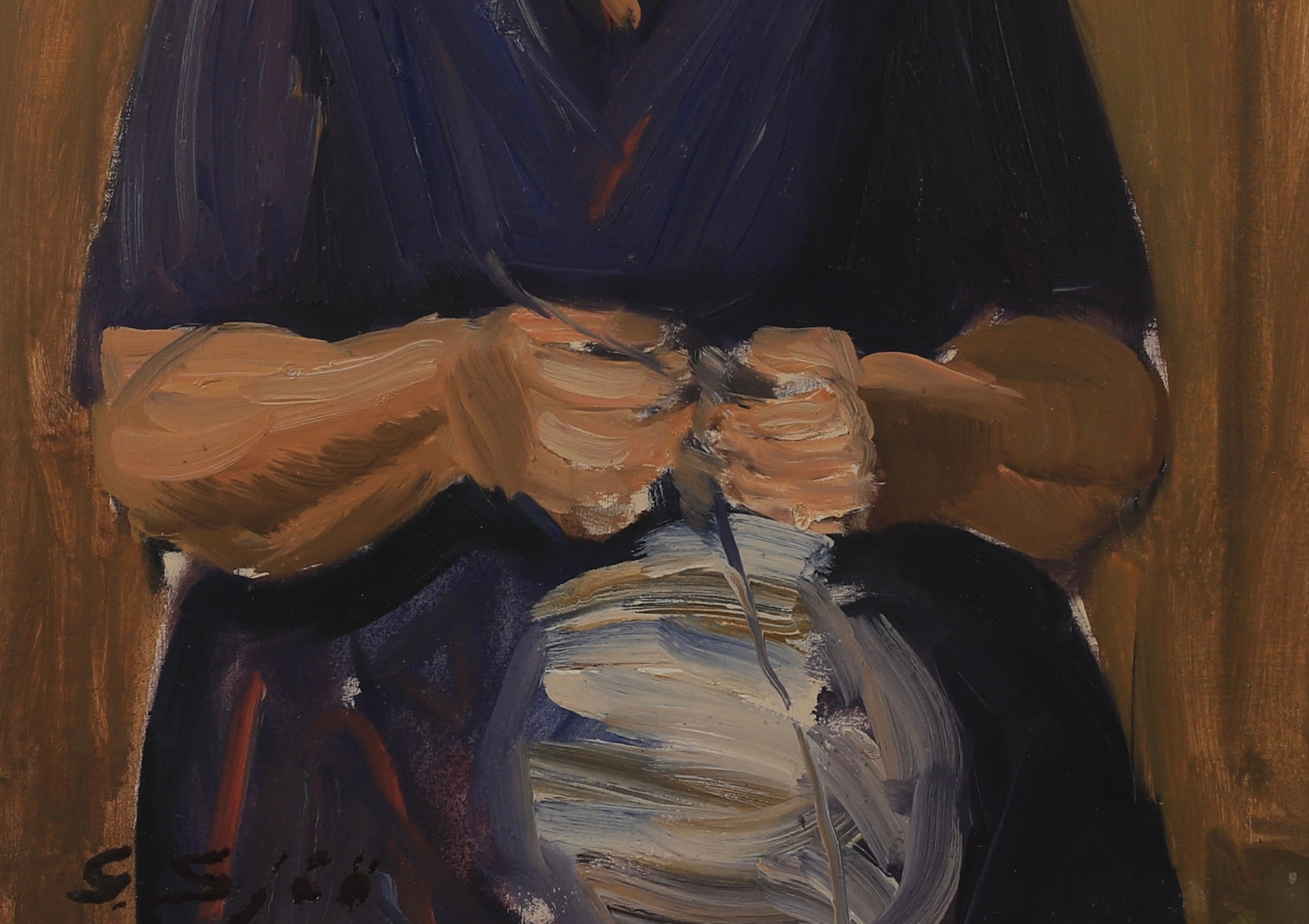 Vintage Art Room Mid Century Portrait Sweden