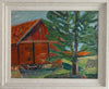 Vintage Mid Century Landscape Painting By R Rehn Sweden 1943