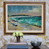 Mid Century Original Coastal Oil Painting Woldemar Tank From Sweden