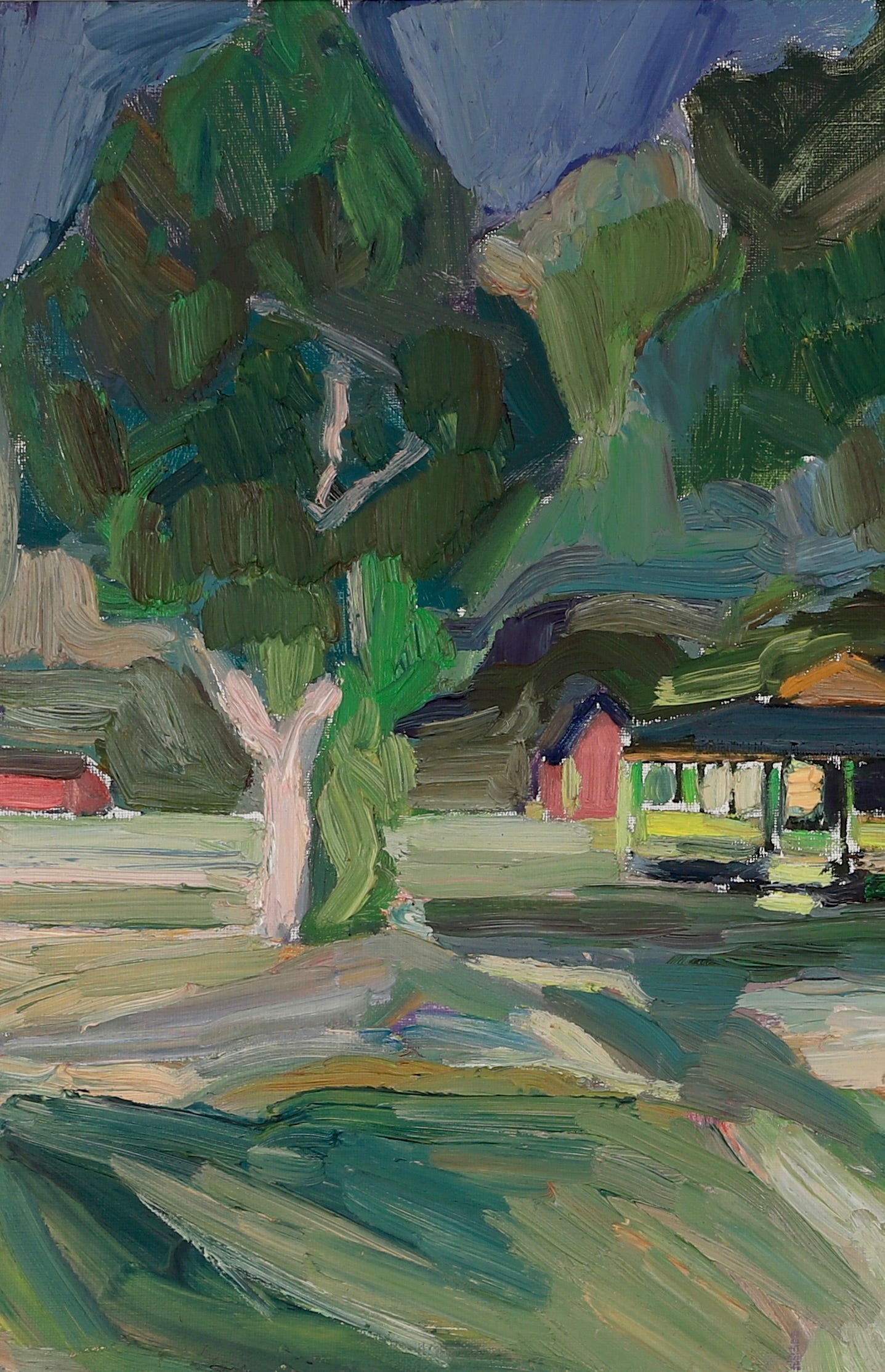 Vintage Art Original Oil Painting by G Jonn From Sweden 1956