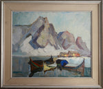 Mid Century Original Oil Painting From Sweden by K Norman