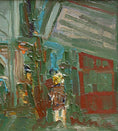 Load image into Gallery viewer, Vintage Mid Century Cityscape Oil Painting From Sweden by L Herder
