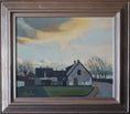 Load image into Gallery viewer, Vintage Art Mid Century Farmhouse Oil Painting From Sweden
