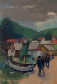 Load image into Gallery viewer, Mid Century Vintage Oil Painting From Sweden by Hamborn
