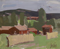 Load image into Gallery viewer, Mid Century Original Vintage Farmhouse Oil Painting from Sweden
