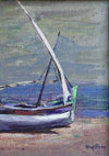 Mid Century Original Coastal Oil Painting From Sweden