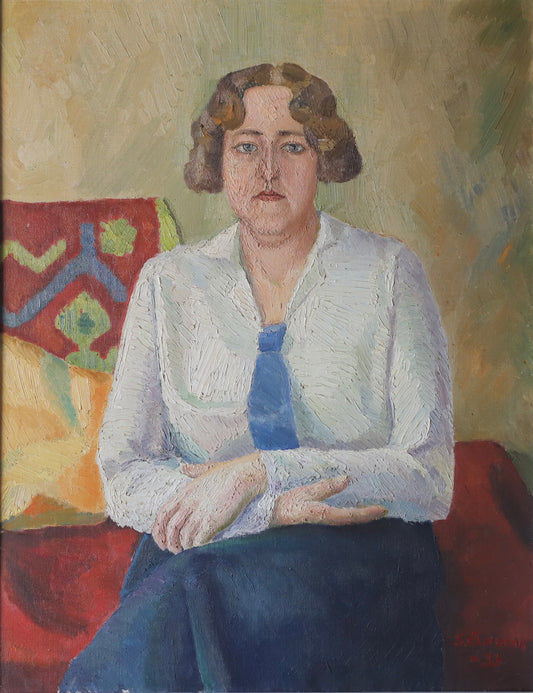 Vintage Art Room Portrait Sweden by S Östberg 1933