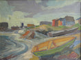 Load image into Gallery viewer, Mid Century Vintage Art Original Coastal Oil Painting from Sweden
