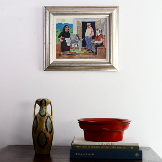 Mid Century Original Painting By G Karlmark Sweden