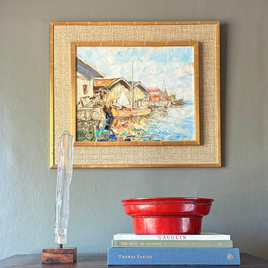 Mid Century Original Oil Painting From Sweden by K Norrman