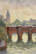 Load image into Gallery viewer, Vintage Art Original Cityscape Oil Painting From Sweden
