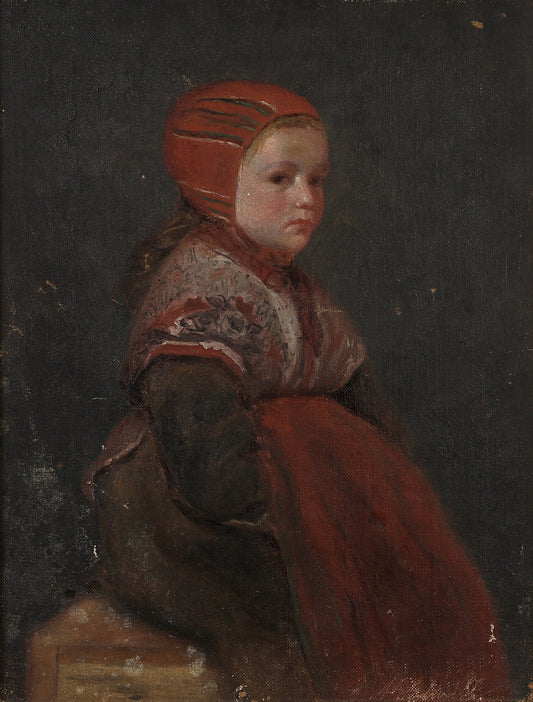 Vintage Art Room  Girl's Portrait Sweden