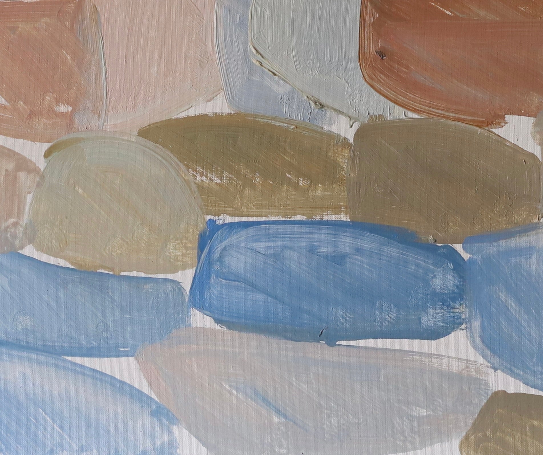 Striking Mid Century Abstract Oil Painting By O Palm 1961