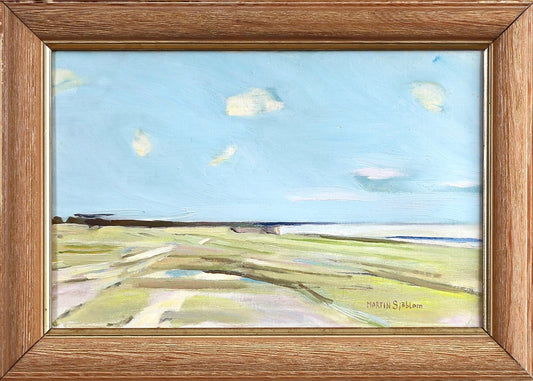 Vintage Art Room Mid Century Original Coastal Oil Painting
