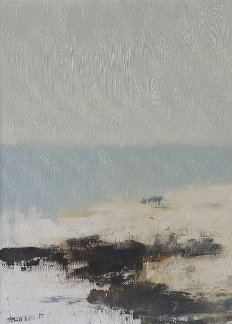 Vintage Mid Century Coastal Oil Painting By G Arne Sweden