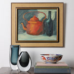 Vintage Mid Century Swedish Art Still Life Oil Painting