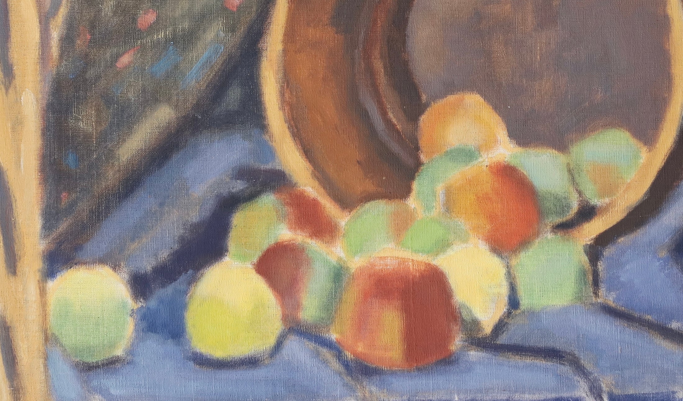 Vintage Mid Century Still Life Oil Painting from Sweden