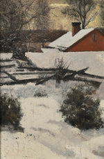 Original Winterscape Oil Painting From Sweden