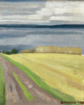 Load image into Gallery viewer, Vintage Art Mid Century Coastal Oil Painting from Sweden

