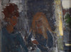 Vintage Art Room Cafe Oil Painting from Sweden